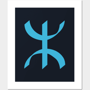 Blue TIFINAGH - Berber Tifinagh - Amazigh Tifinagh Posters and Art